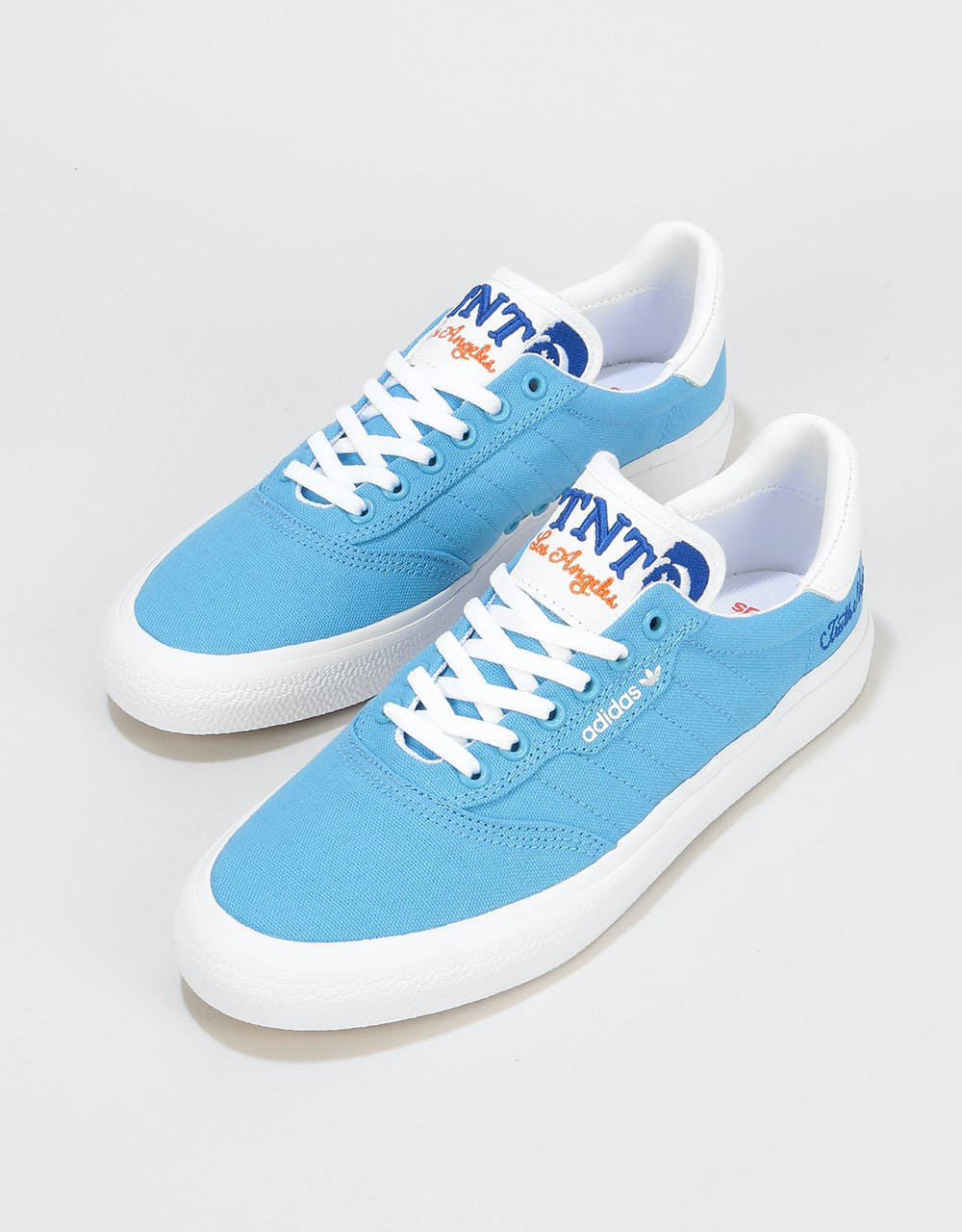 Adidas x TNT 3MC Skate Shoes - Light Blue/White/Collegiate Blue