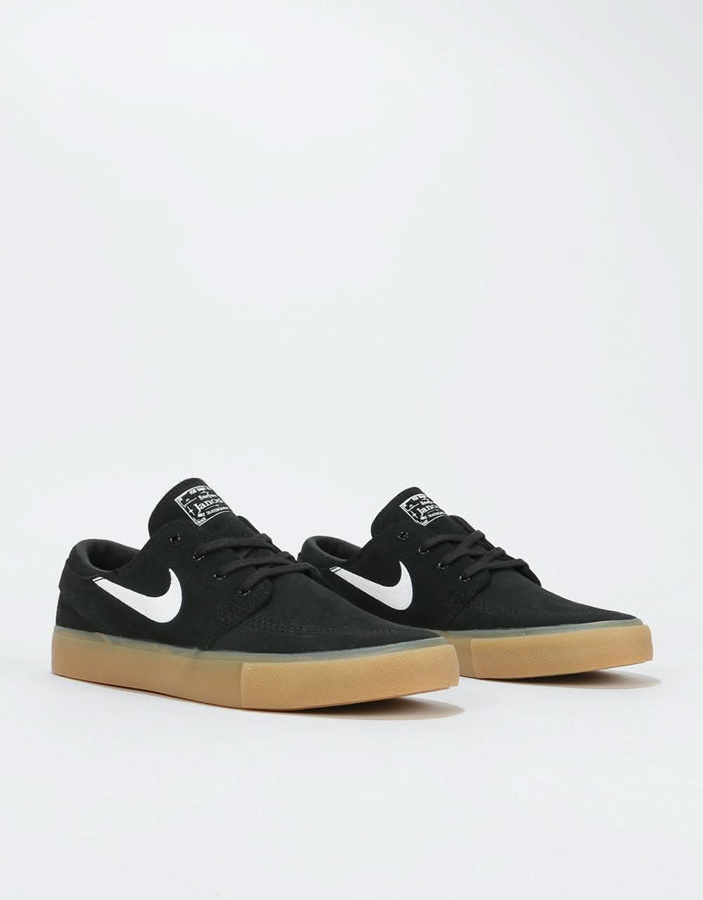 Nike SB Zoom Janoski RM Skate Shoes - Black/White-Gum Light Brown