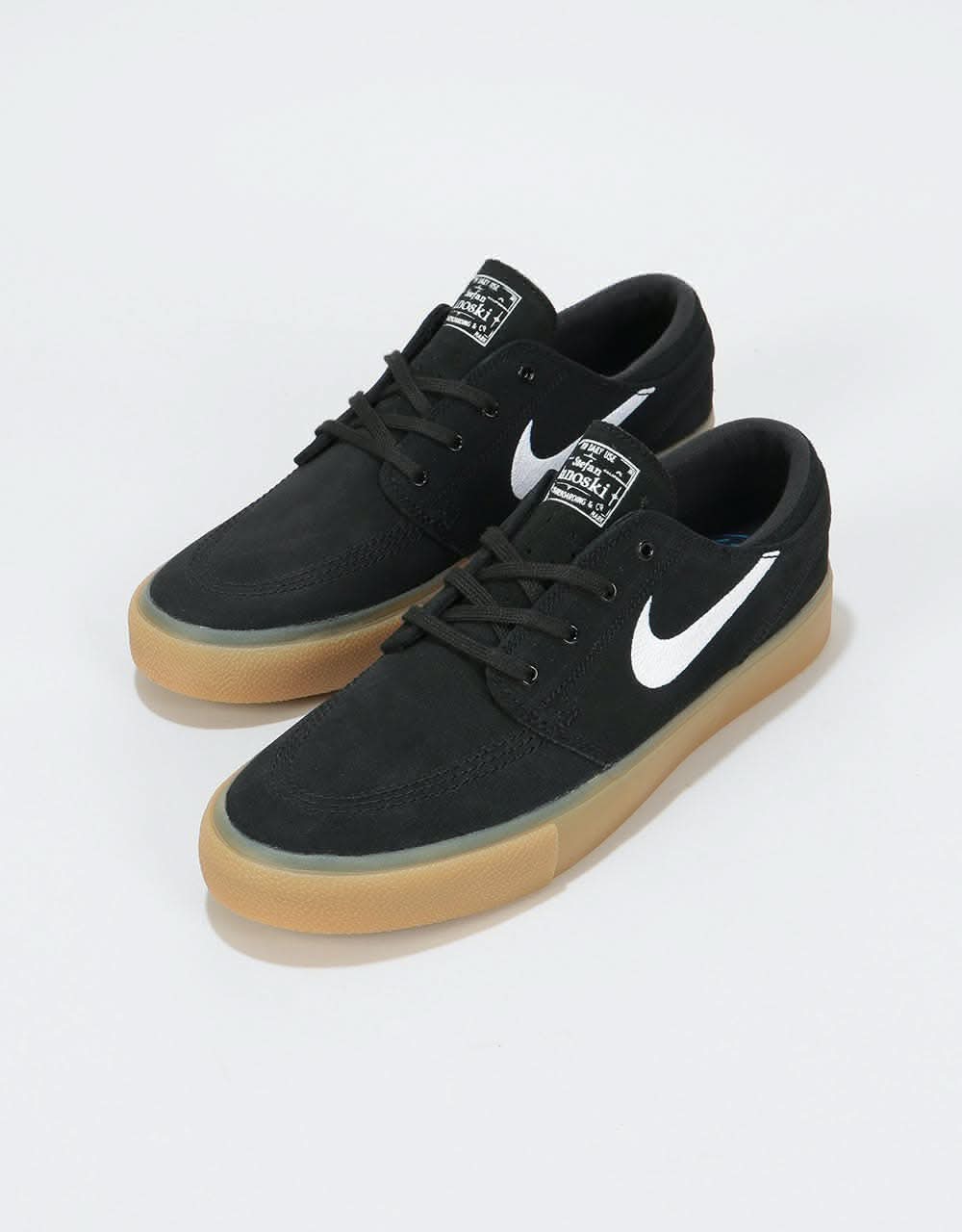 Nike SB Zoom Janoski RM Skate Shoes - Black/White-Gum Light Brown