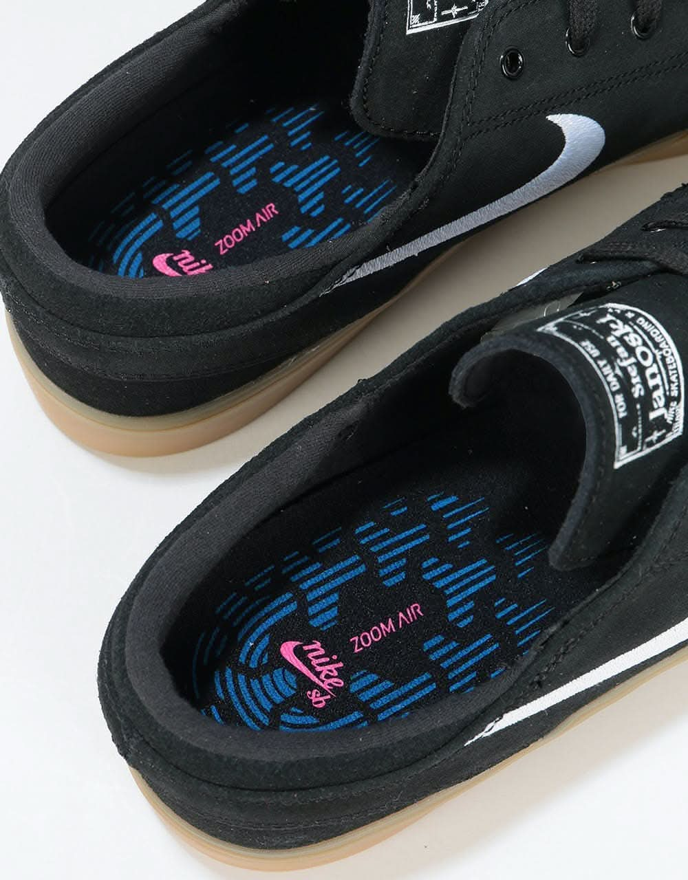 Nike SB Zoom Janoski RM Skate Shoes - Black/White-Gum Light Brown