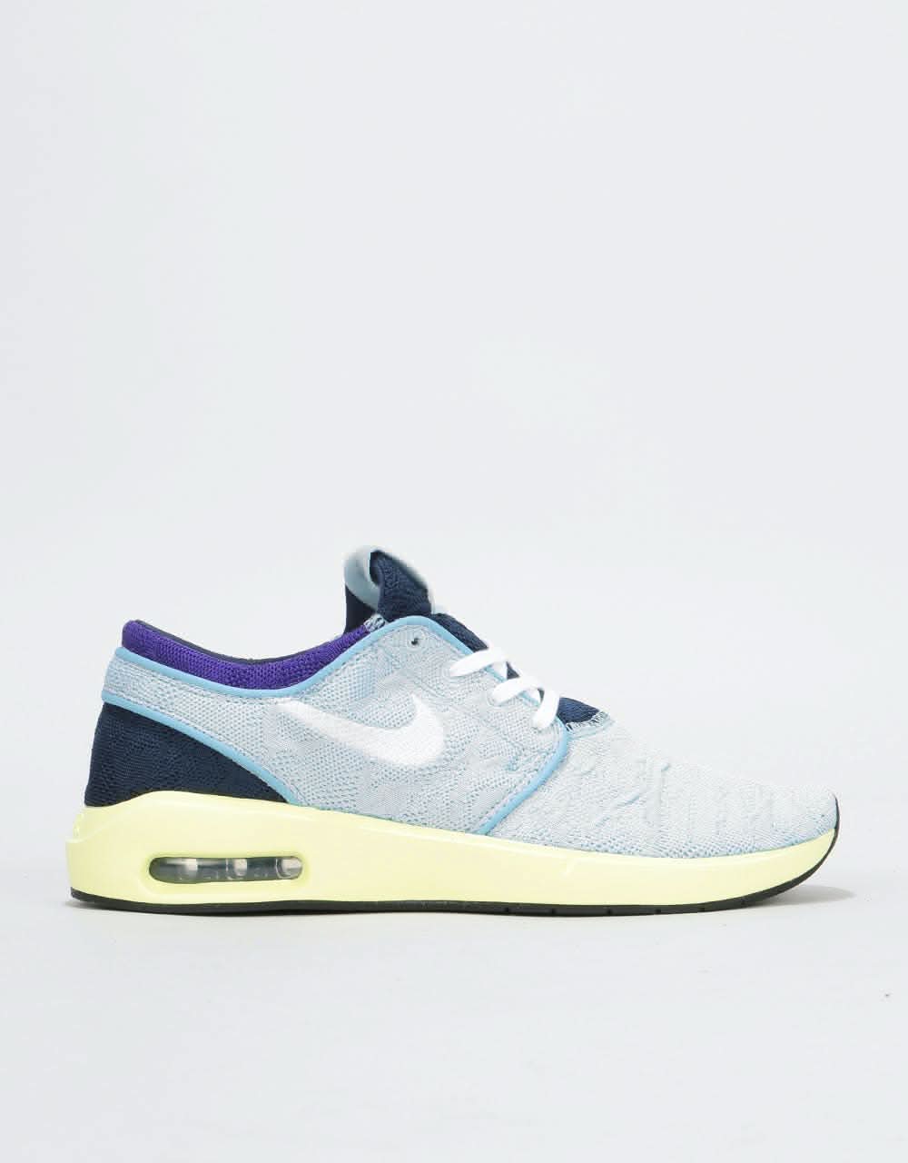 Nike sb janoski air max quilted summit white & thunder blue skate shoes Clearance