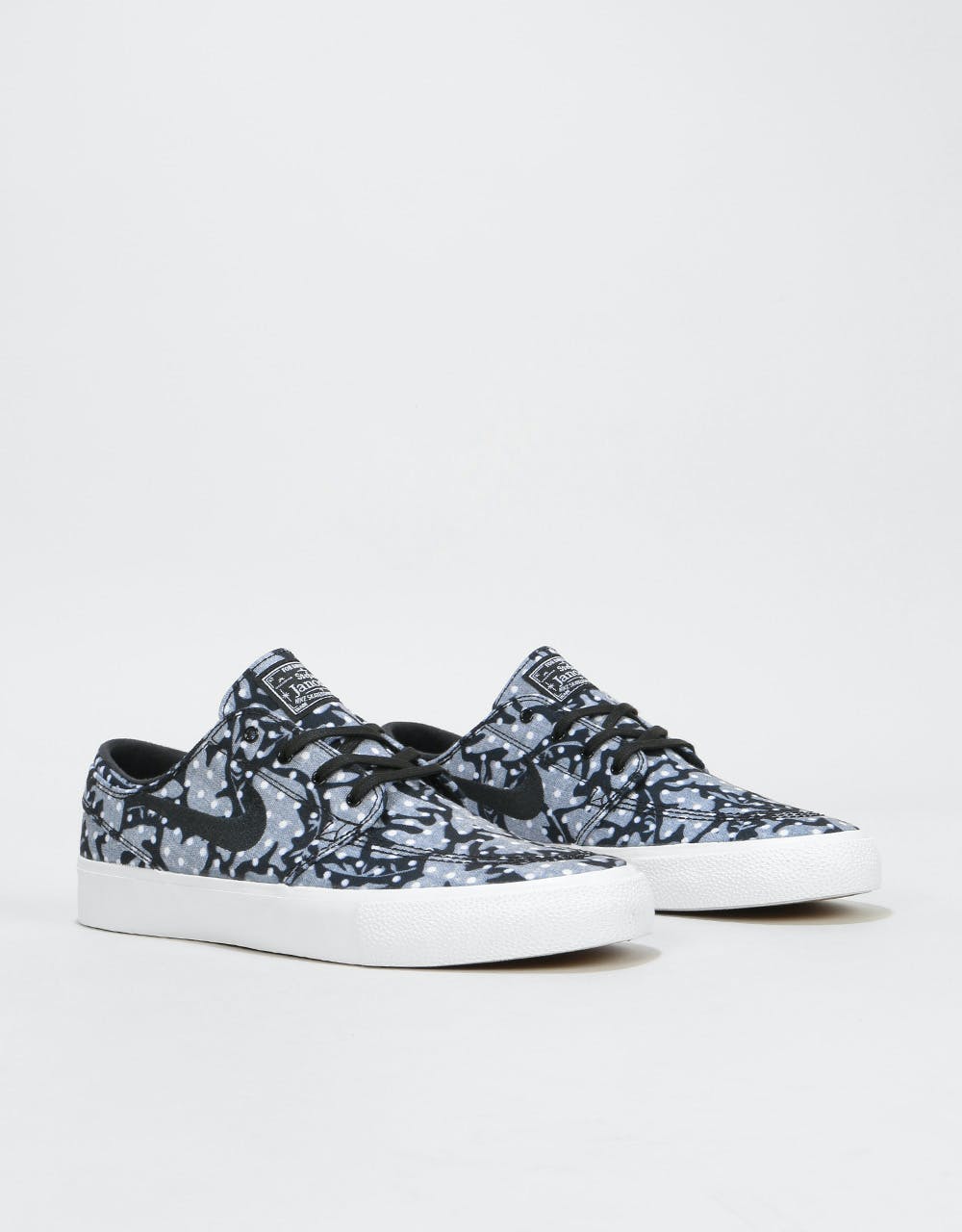Nike SB Zoom Janoski RM Canvas Skate Shoes - Black/White-Vast Grey-Gum