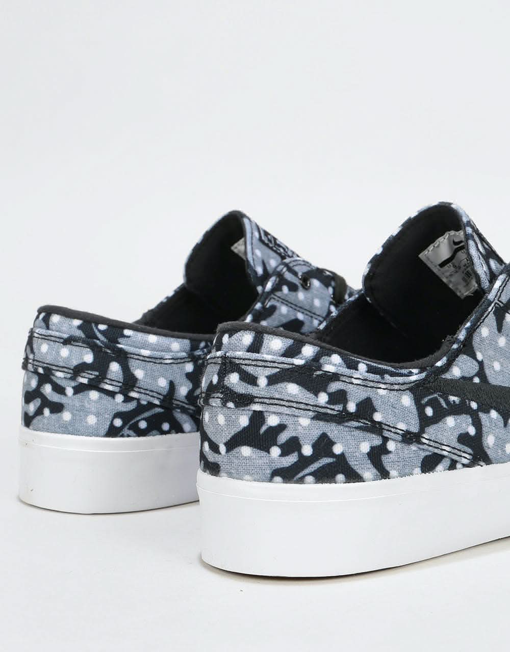 Nike SB Zoom Janoski RM Canvas Skate Shoes - Black/White-Vast Grey-Gum
