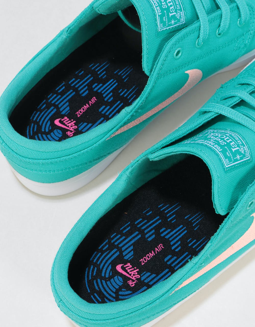 Nike SB Zoom Janoski RM Canvas Skate Shoes -Cabana/Pink Tint-White-Gum
