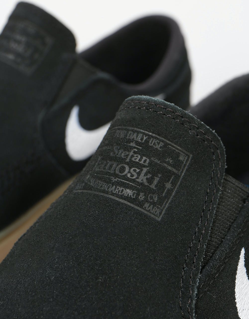 Nike SB Zoom Janoski Slip RM Skate Shoes - Black/White-Gum Light Brown