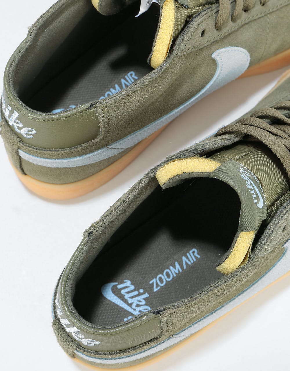 Nike SB Zoom Blazer Chukka Skate Shoes - Medium Olive/Lt Armory Blue