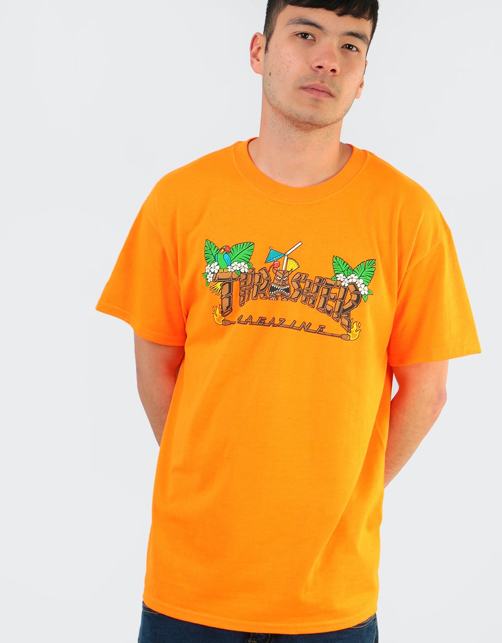 Thrasher Tiki T-Shirt - Safety Orange