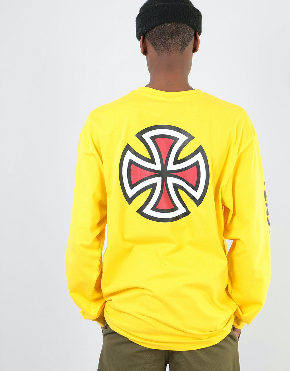 Independent Bar Cross L/S T-Shirt - Yellow