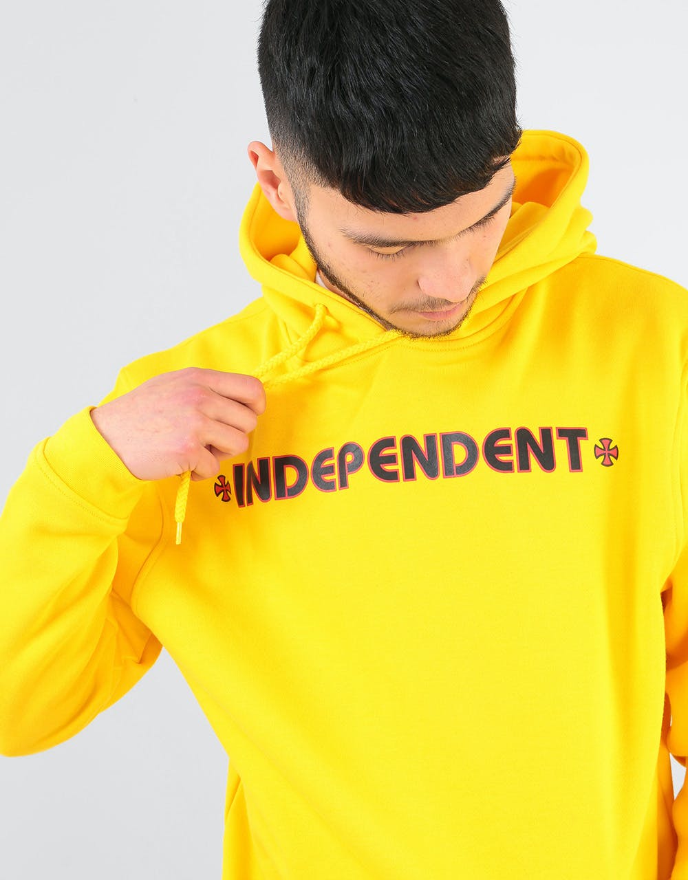 Independent Bar Cross Pullover Hoodie - Yellow