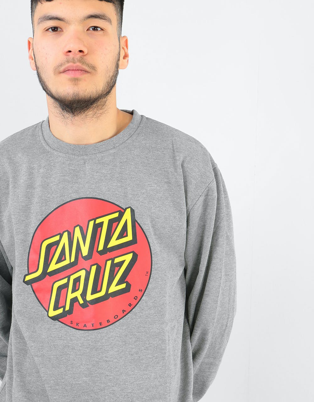 Santa Cruz Classic Dot Crew Sweatshirt - Dark Heather