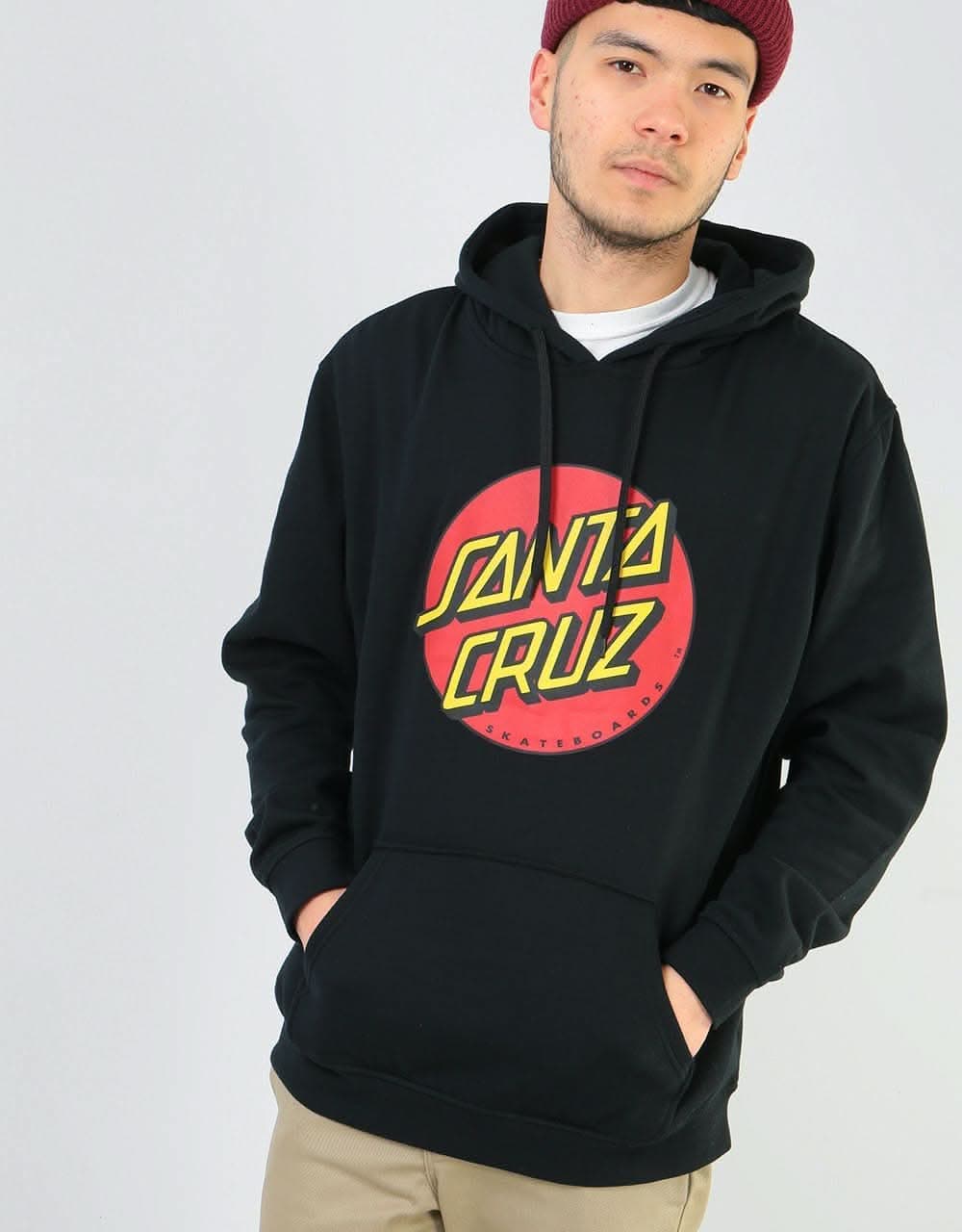 Santa Cruz Classic Dot Pullover Hoodie - Black
