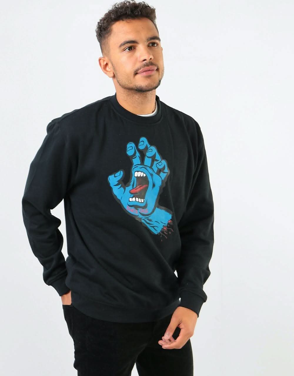 Santa Cruz Screaming Hand Pullover Hoodie - Black