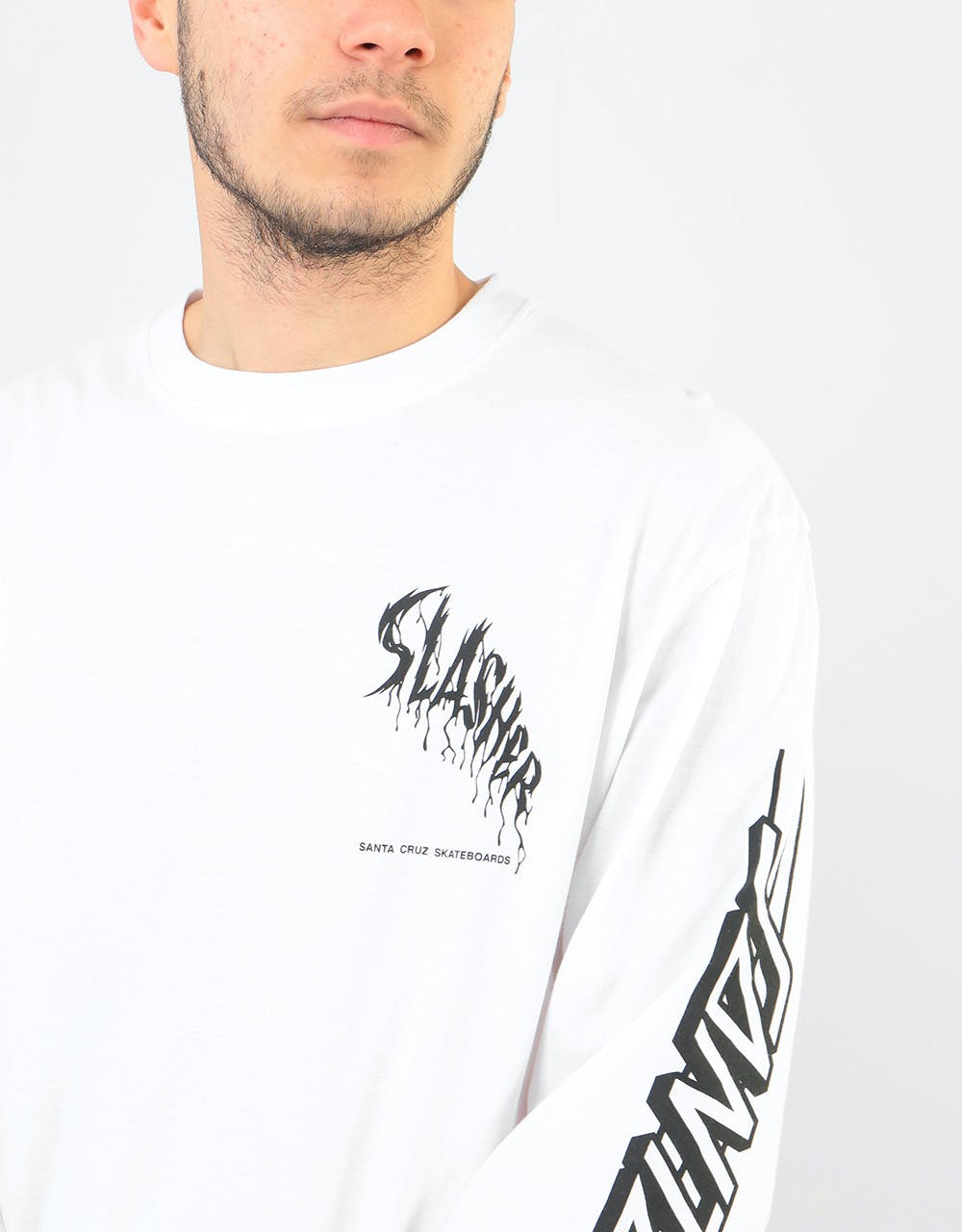 Santa Cruz Wave Slasher OGSC L/S T-Shirt - White