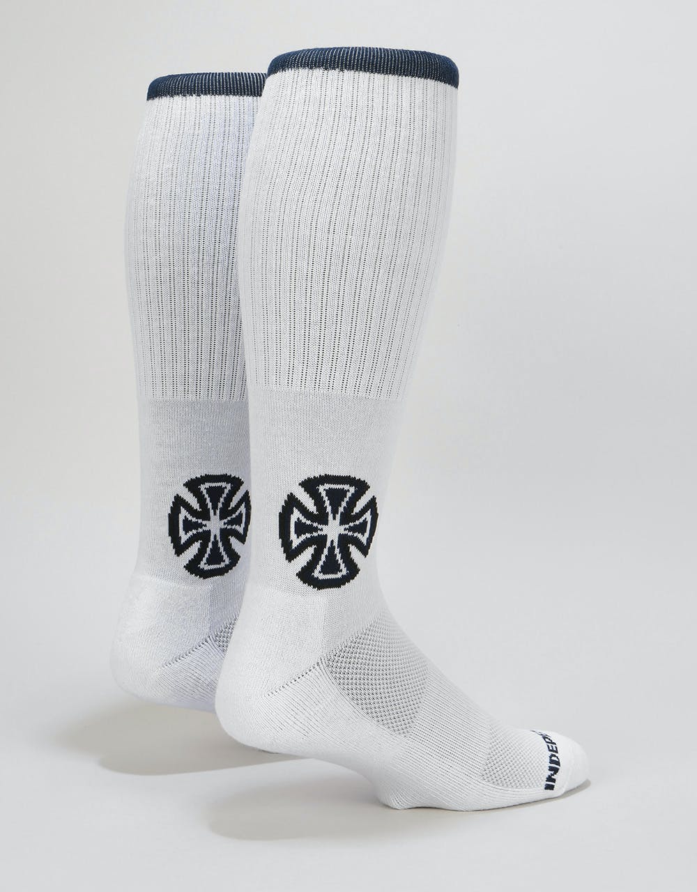 Independent Big Cross Primary Socks - White