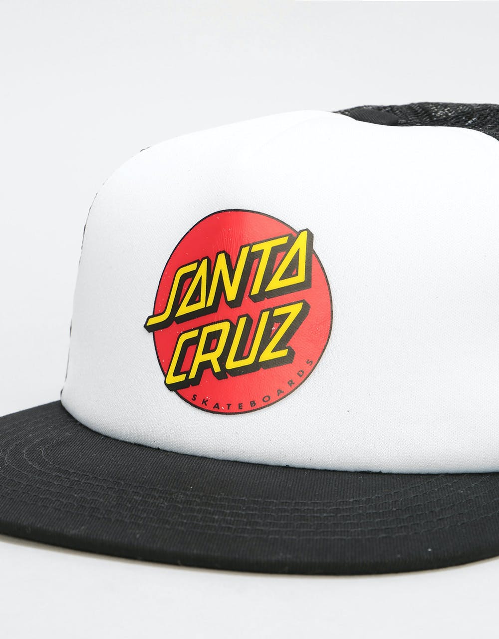 Santa Cruz Classic Dot Mesh Cap - White/Black