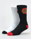 Santa Cruz Classic Dot Socks 2 Pack - Assorted