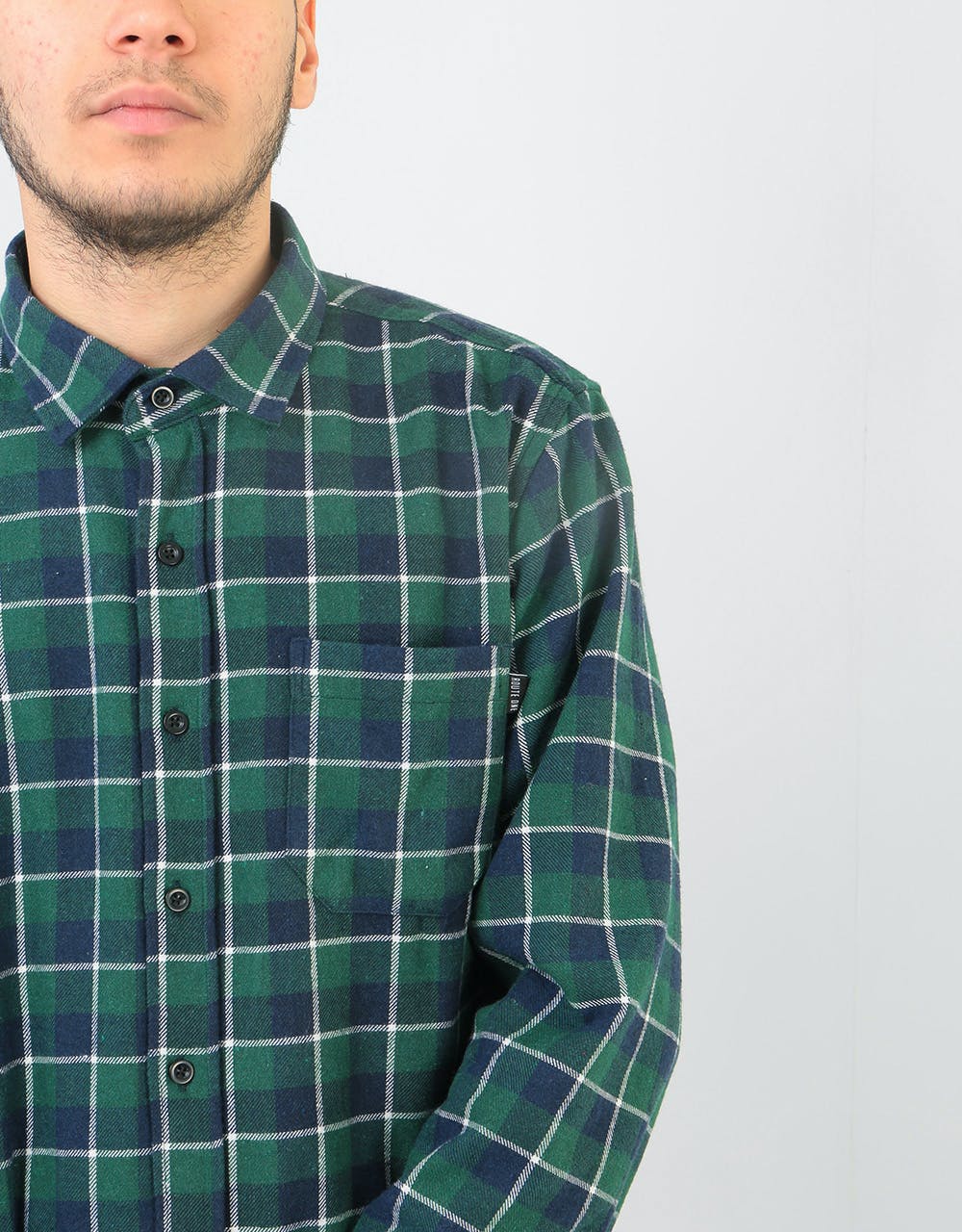 Route One Flannel Shirt - Green/Navy/White
