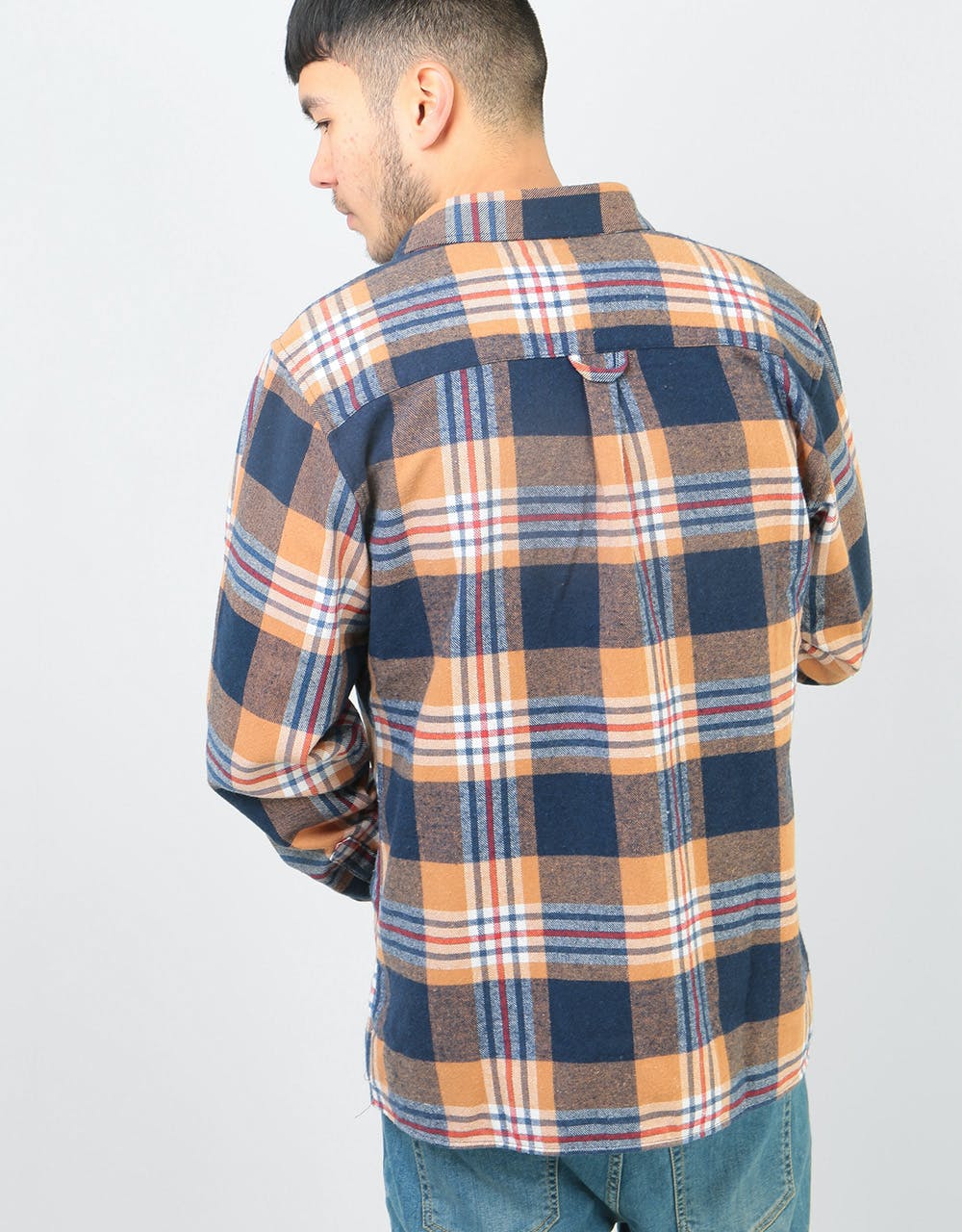 Route One Flannel Shirt - Brown/Navy/White