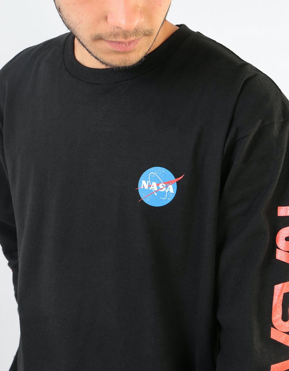 Habitat x NASA Worm Repeat L/S T-Shirt - Black