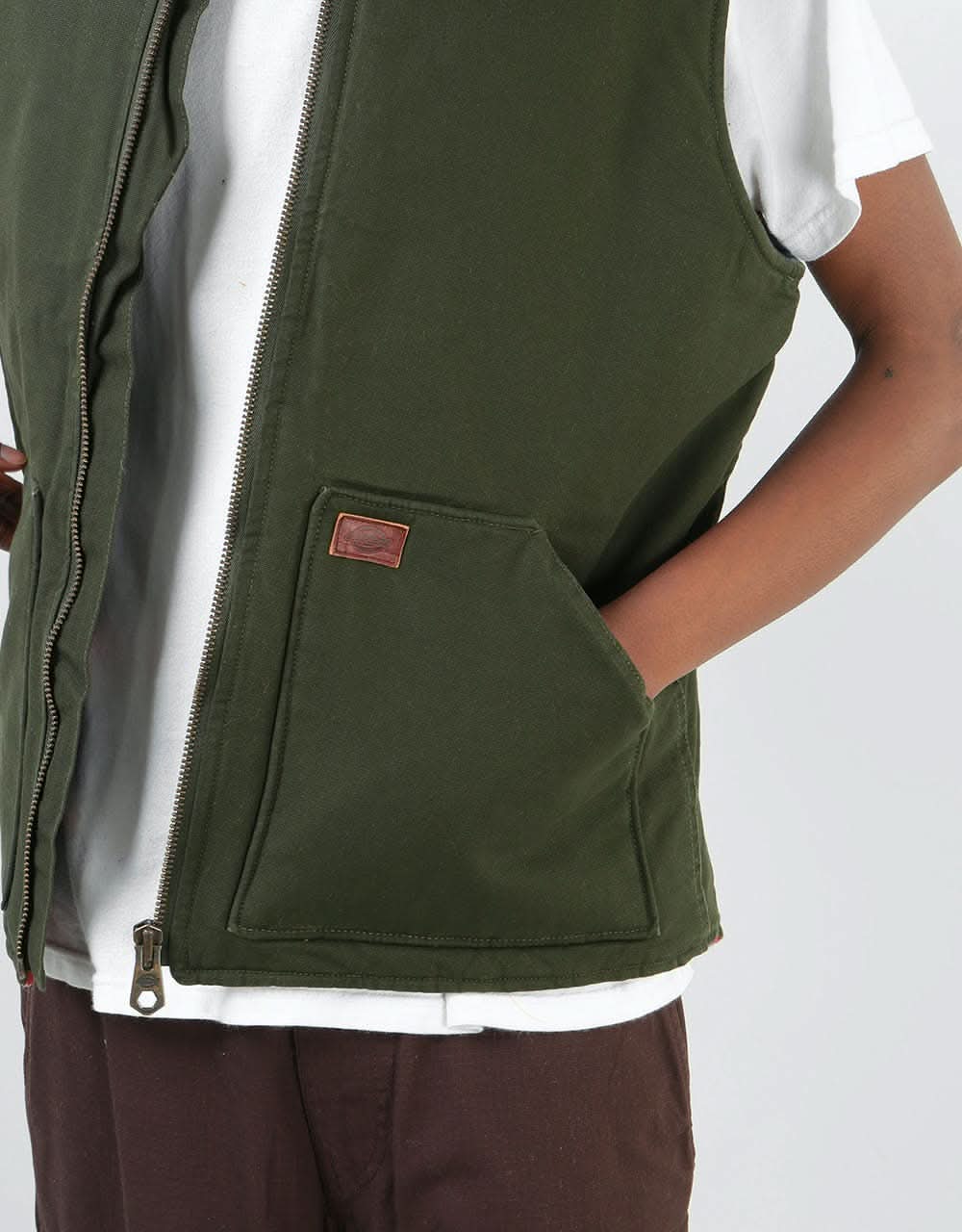 Dickies Calverton Canvas Vest - Olive Green