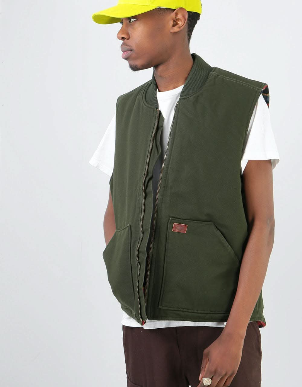Dickies Calverton Canvas Vest - Olive Green