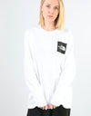 The North Face Womens L/S Fine Oversized T-Shirt - TNF White