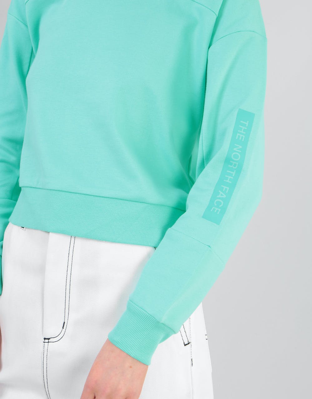 The North Face Womens Light Cropped Sweat - Bermuda Green