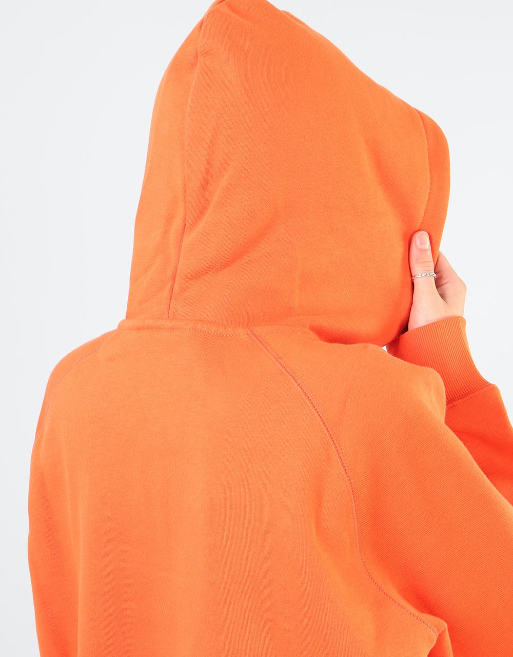 Carhartt WIP Womens Hooded Chase Oversized Sweatshirt - Pepper/Gold