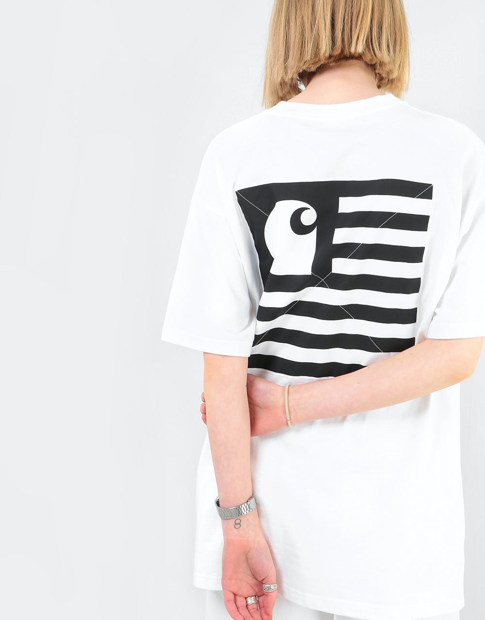 Carhartt WIP Womens State Patch Oversized T-Shirt - White