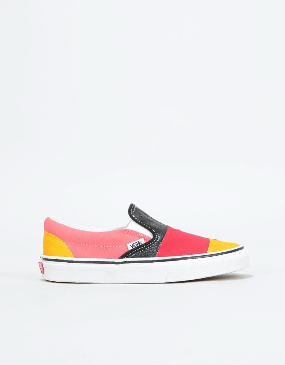 Vans Classic Slip-On Womens Trainers - (Patchwork) Multi/True White