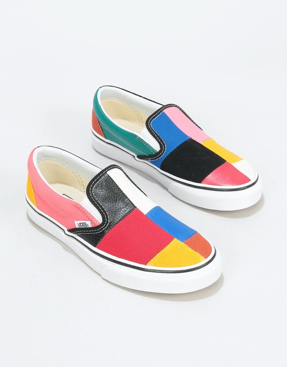 Vans Classic Slip-On Womens Trainers - (Patchwork) Multi/True White