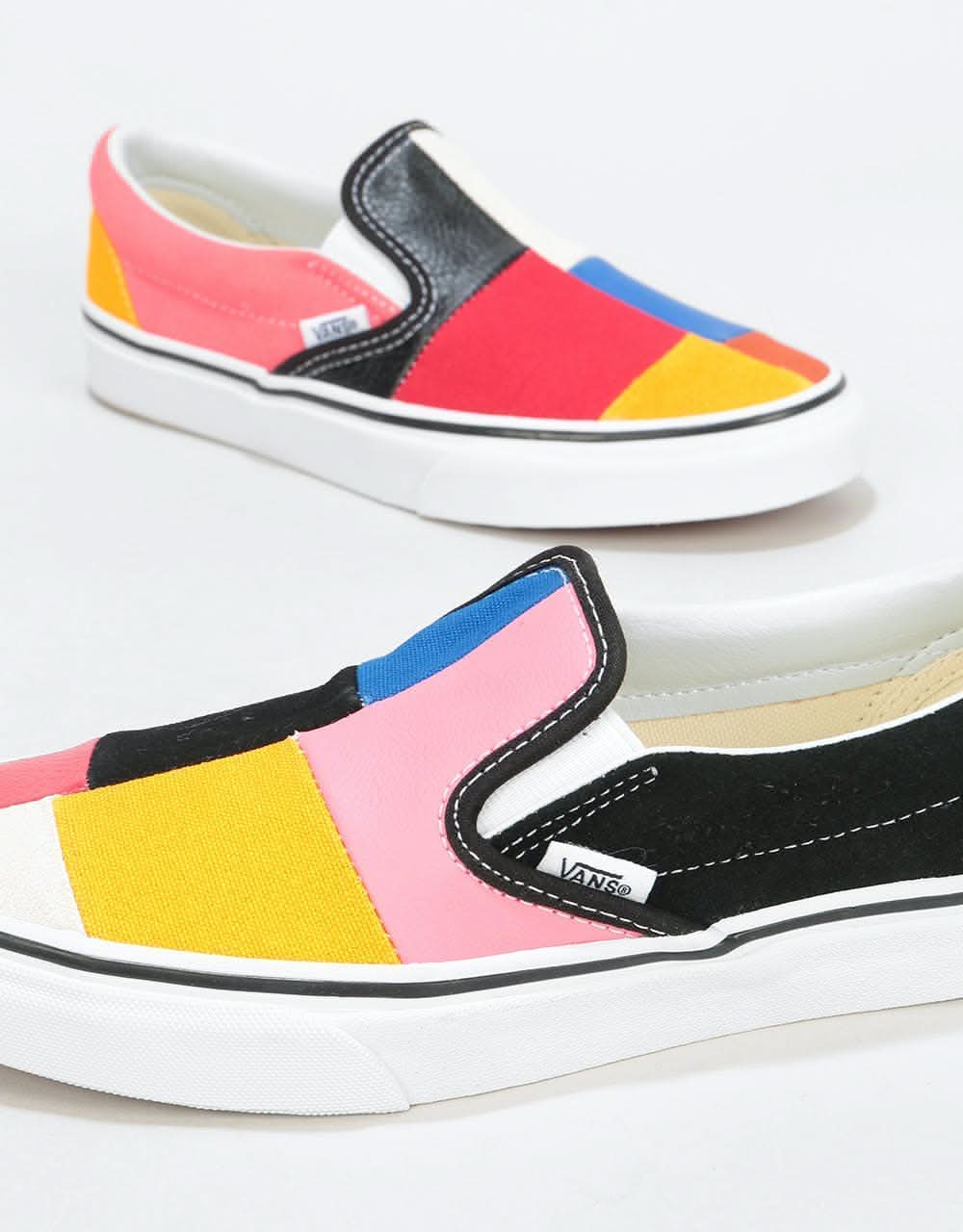 Vans Classic Slip-On Womens Trainers - (Patchwork) Multi/True White