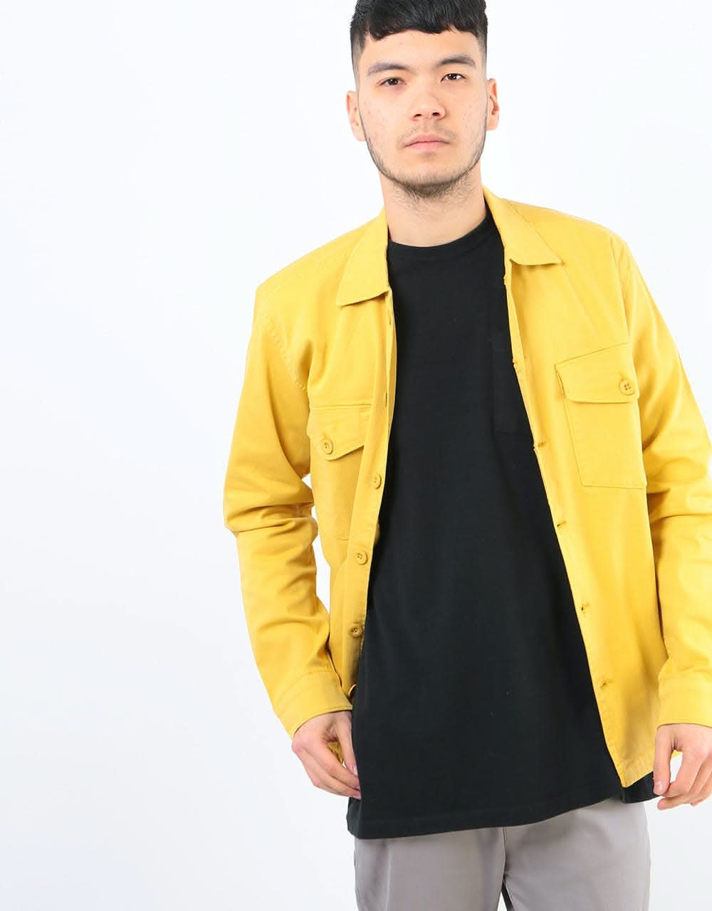 Route One Military Shirt - Dusty Yellow