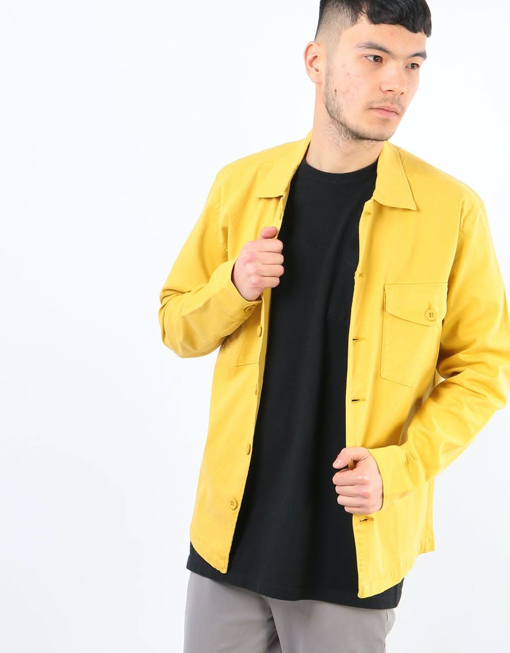 Route One Military Shirt - Dusty Yellow