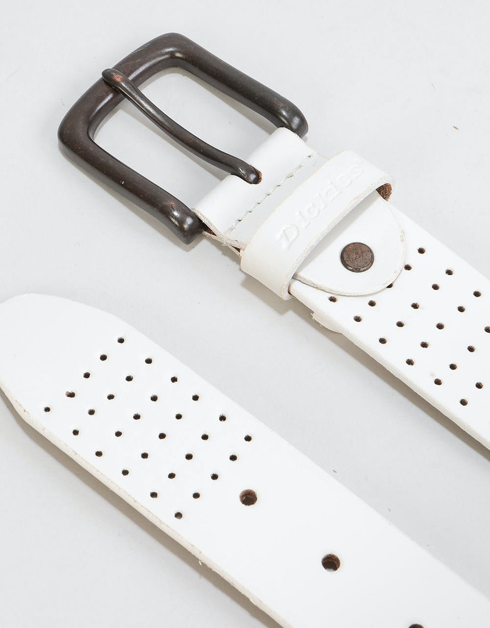 Dickies Yorktown Leather Belt - White