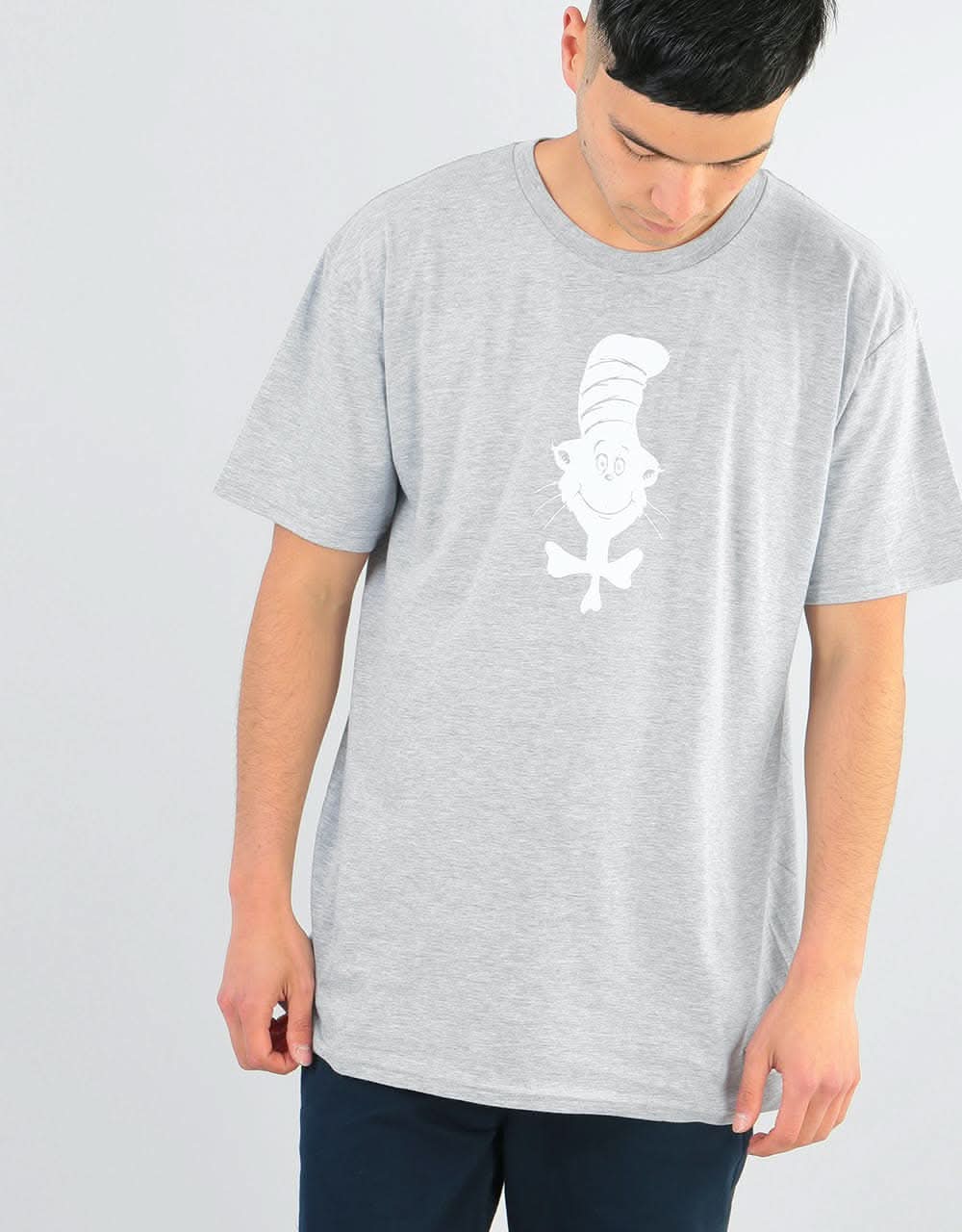 Almost x Dr. Seuss Simple Cat T-Shirt - Athletic Heather