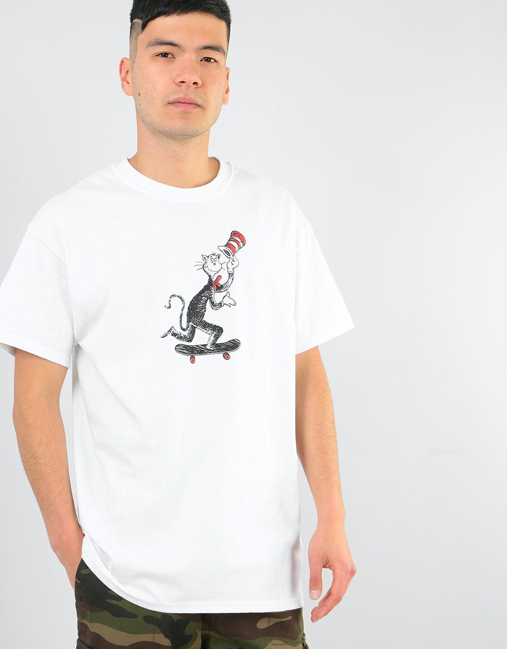 Almost x Dr. Seuss Cat Pusher Prem T-Shirt - White