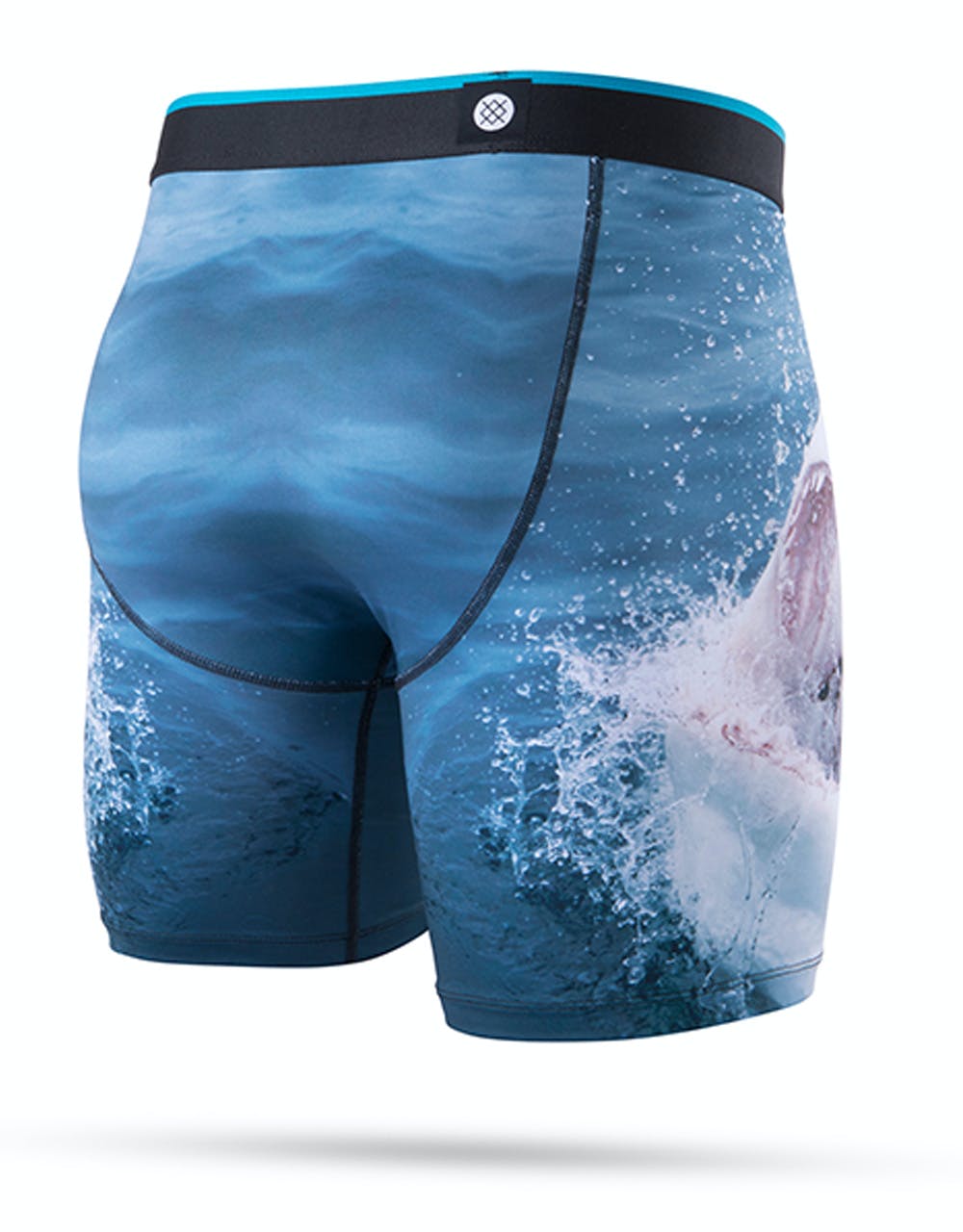 Stance Shark Tooth  Poly Blend Boxer Shorts - Navy