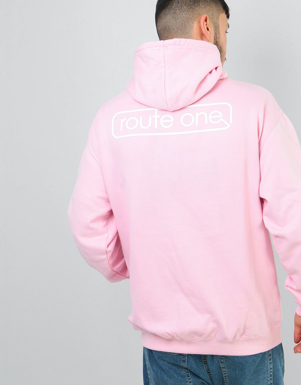 Route One Protection Pullover Hoodie - Baby Pink