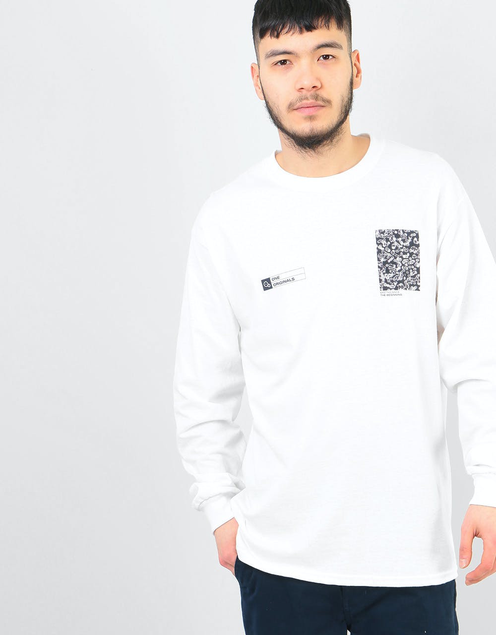 Route One Cells LS T-Shirt - White