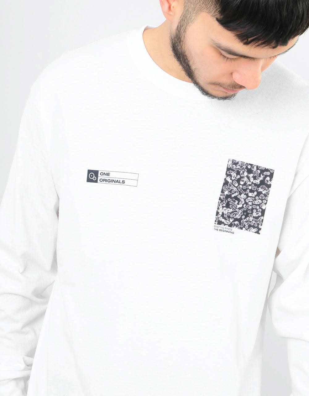Route One Cells LS T-Shirt - White