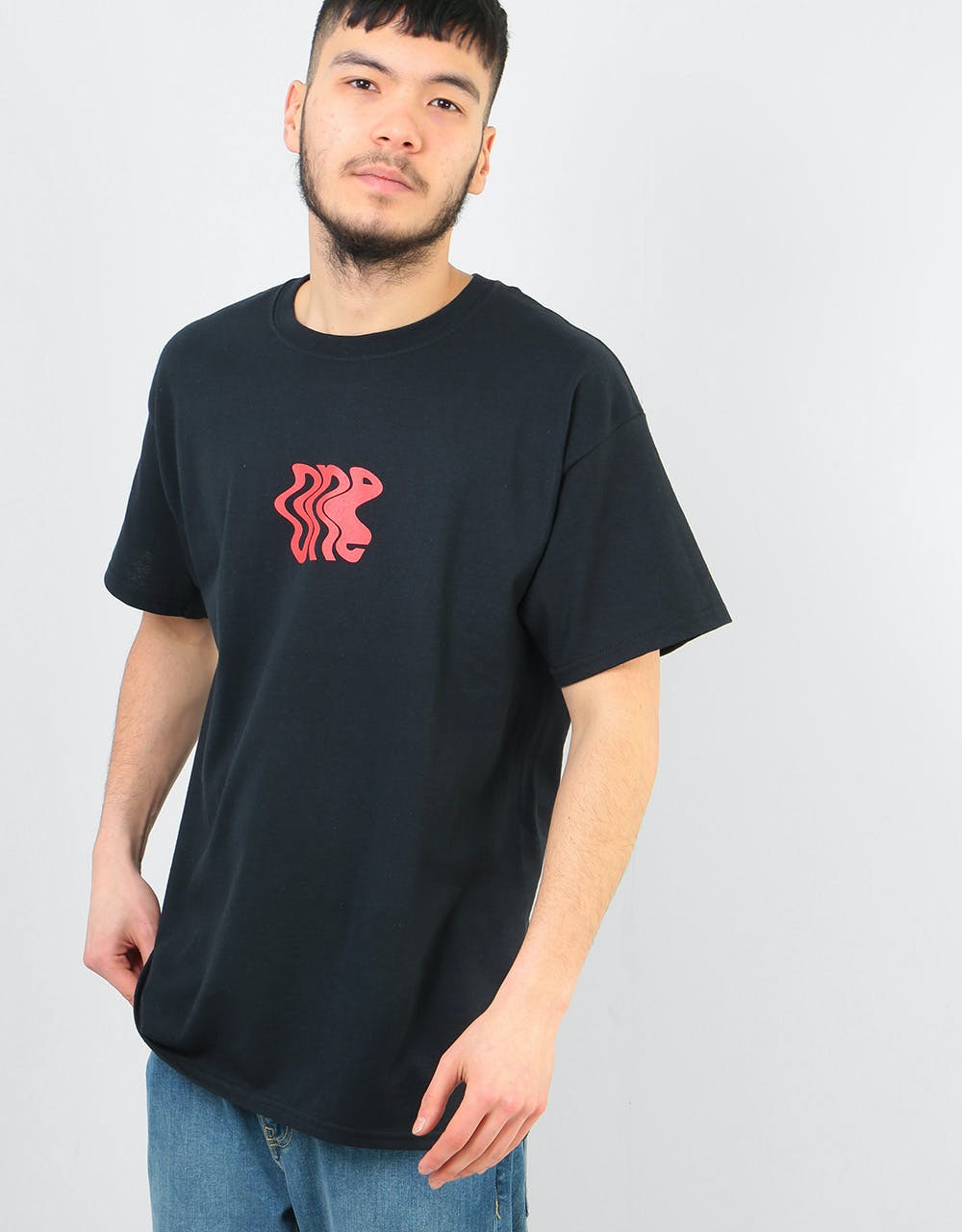 Route One Distorted T-Shirt- Black
