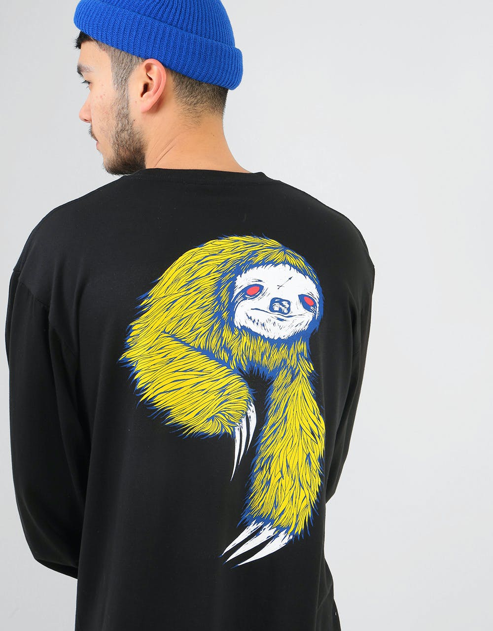Welcome Sloth L/S T-Shirt - Black/Blue/Yellow