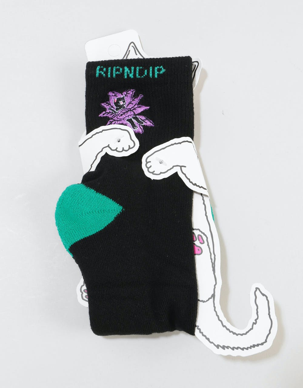 RIPNDIP Tucked In Socks - Black/Teal