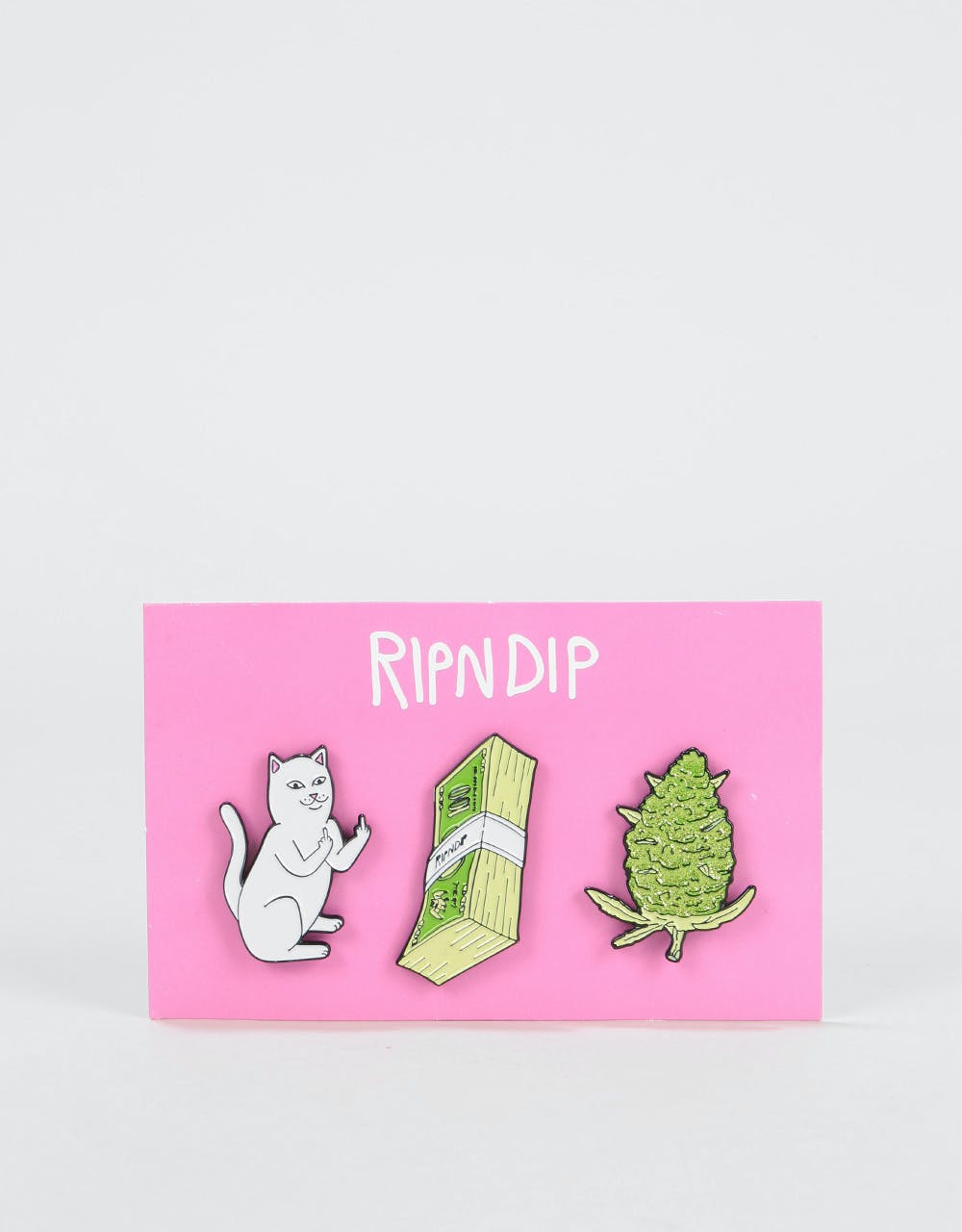 RIPNDIP Pu$$y Money Weed Pin Set - Multi