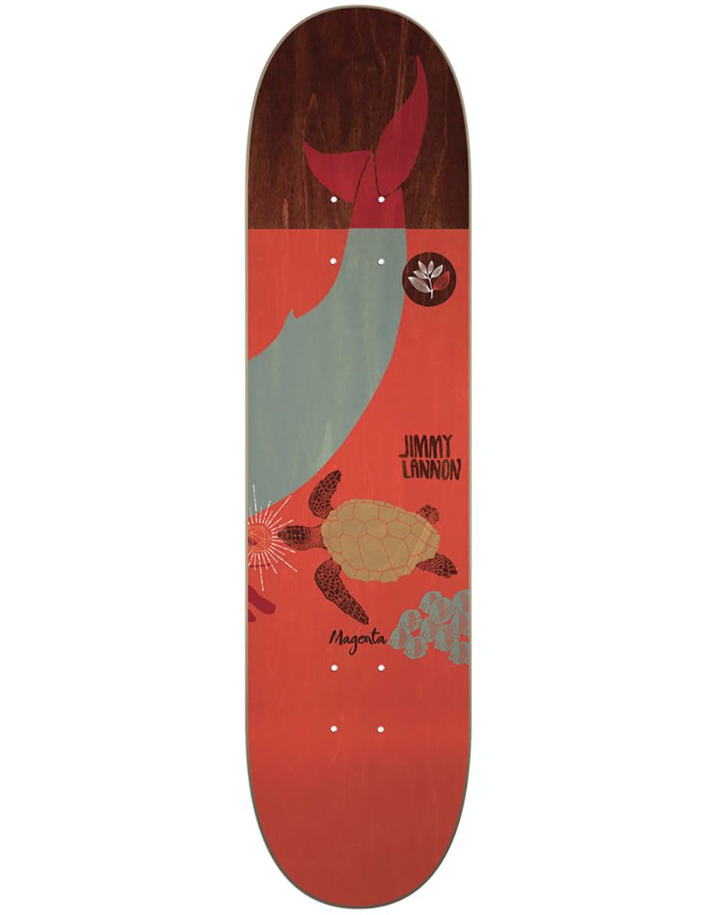 Magenta Lannon Ocean Series Skateboard Deck - 8"