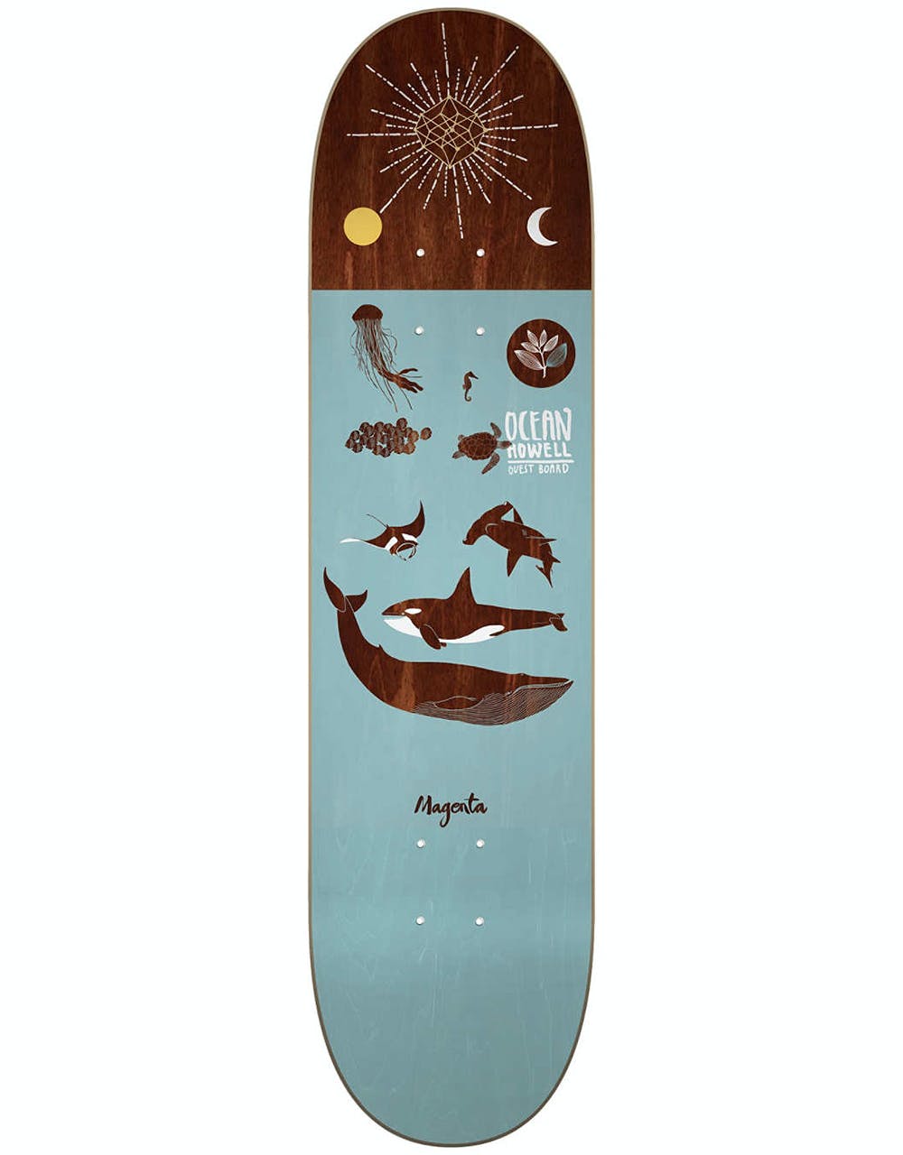 Magenta Howell Ocean Series Guest Skateboard Deck - 8.25"
