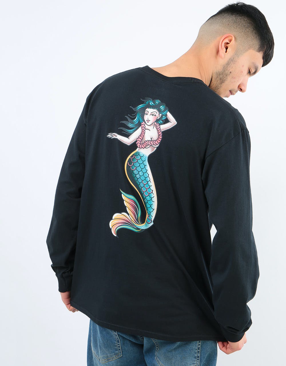 Scarred For Life Ocean Nymph LS T-Shirt - Black