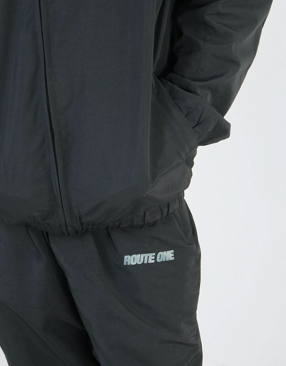 Route One Shell Track Top - Black