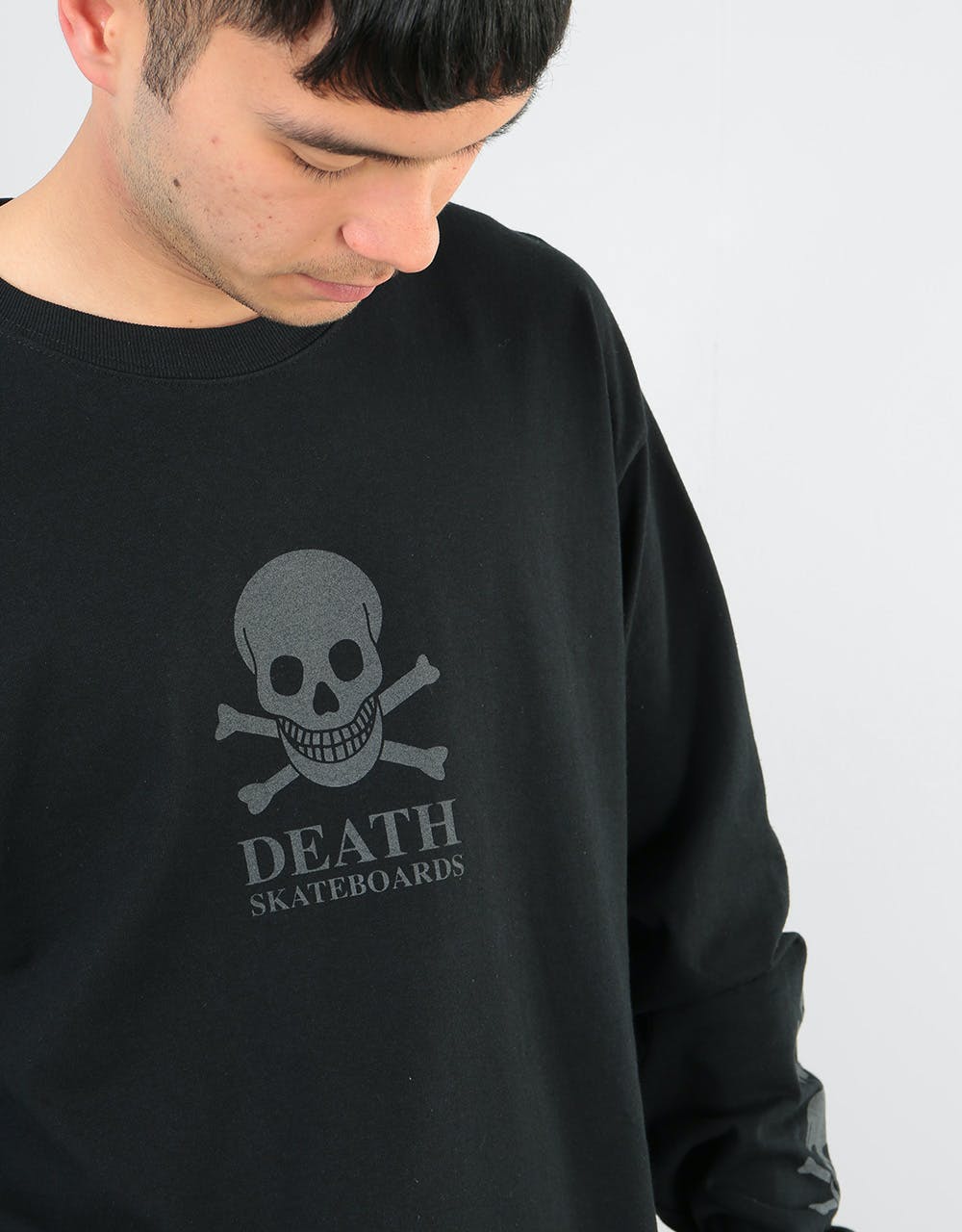 Death 3M OG Skull L/S T-Shirt - Black/White